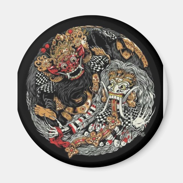 Imã Cultura Bali, Indonésia, ímãs fotográficos (Frente)