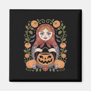 Imã Cultura russa Khokhloma Doll Matroska Halloween