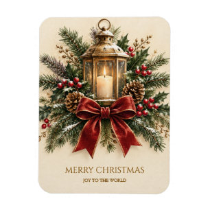 Ímã Cumprimento de Natal Pastel, Vela Aconchegante, Fi