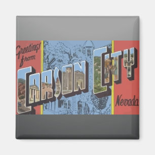 Imã Cumprimentos de Carson City Nevada, vintage