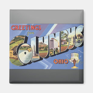 Imã Cumprimentos de Columbo Ohio, vintage