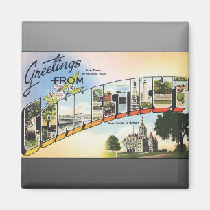 Imã Cumprimentos de Connecticut, vintage