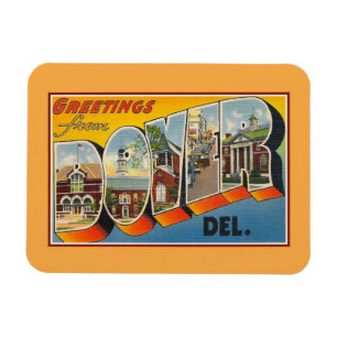 Ímã Cumprimentos do vintage de Dôvar Delaware