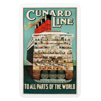 Ímã Cunard ocean: poster de navios de luxo,