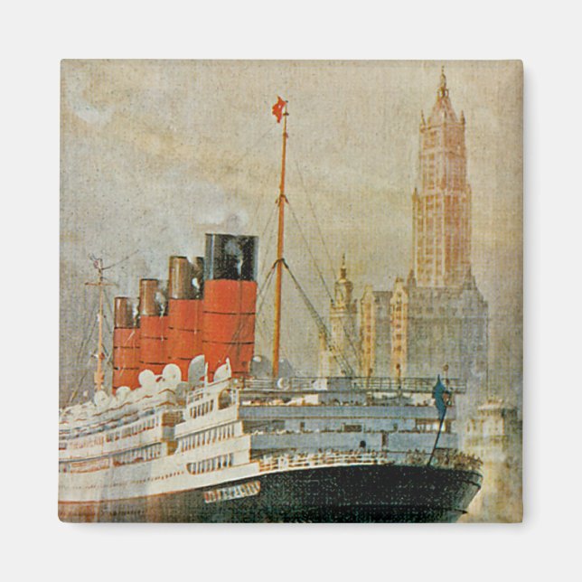 Imã Cunarder em Nova York (Frente)