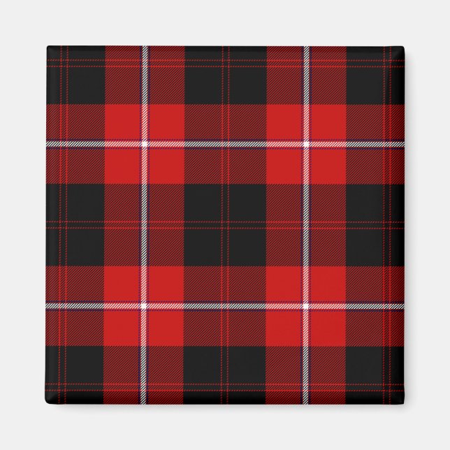 Imã Cunningham Tartan Red Xadrez Negra (Frente)