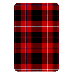 Ímã Cunningham Tartan Red Xadrez Negra