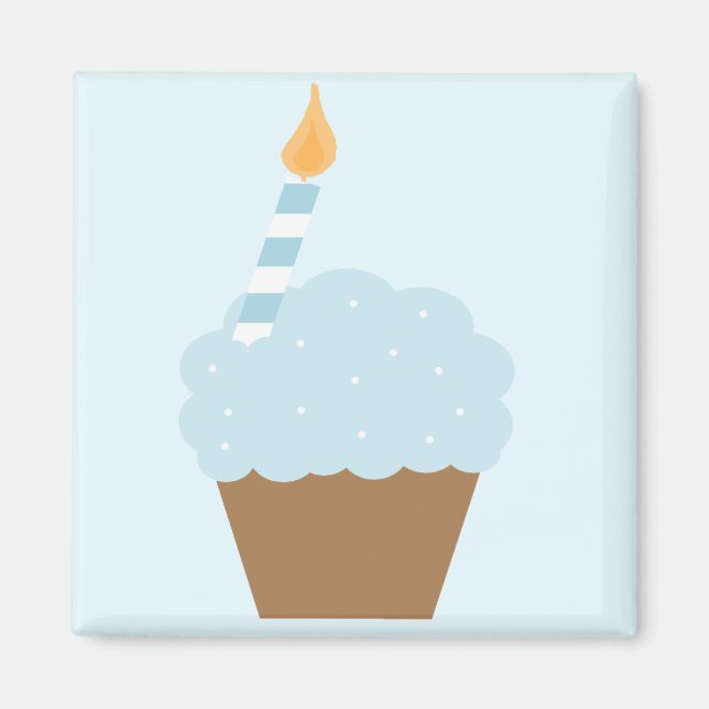 Imã Cupcake azul (Frente)