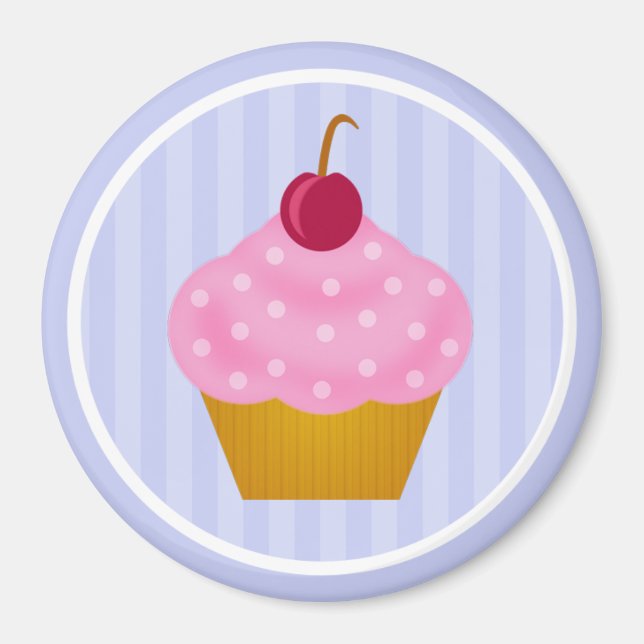 Imã Cupcake Cherry Magnet (Frente)