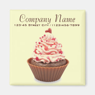 Imã cupcake colorido da padaria elegante moderna