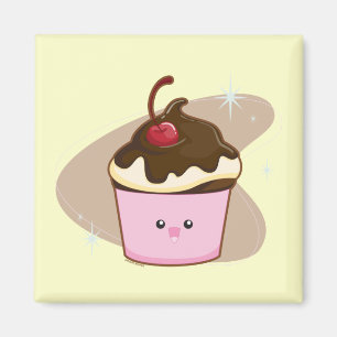 Imã Cupcake da cereja do chocolate