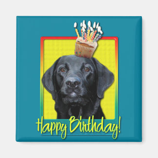 Imã Cupcake de aniversário - Labrador - Preto - Gage