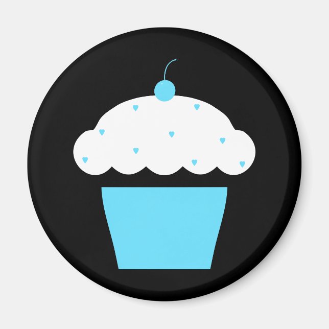 Imã cupcake de cereja (Frente)