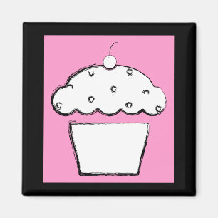 Imã cupcake de cereja