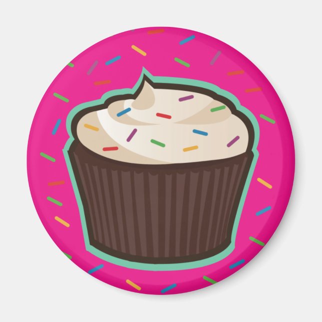 Imã Cupcake de chocolate (Frente)