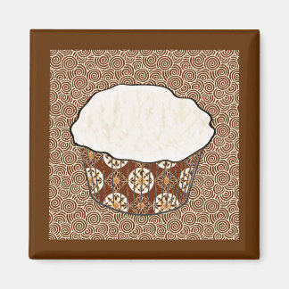 Imã Cupcake de coco, plano de fundo de espiral japonês