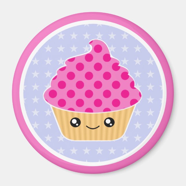Imã Cupcake de Kawaii (Frente)