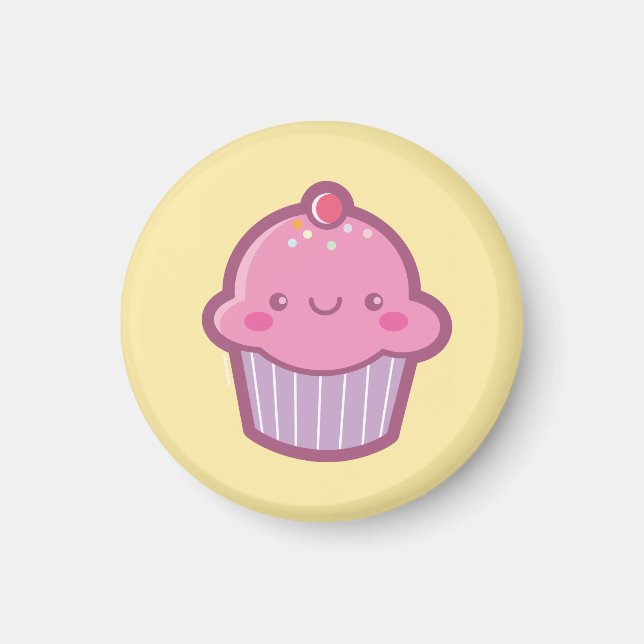 Imã Cupcake de Kawaii (Frente)