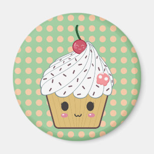 Imã Cupcake de Kawaii nas bolinhas