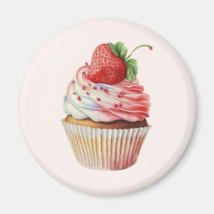 Imã Cupcake de morango deserto doce