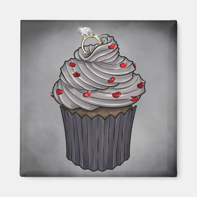 Imã Cupcake de proposta doce (Frente)