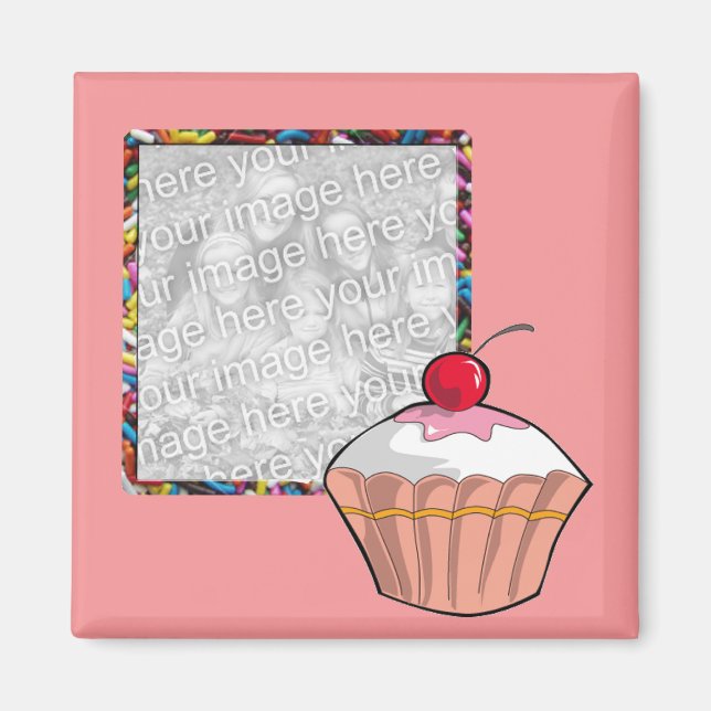Imã Cupcake e borrifador de fotos (Frente)