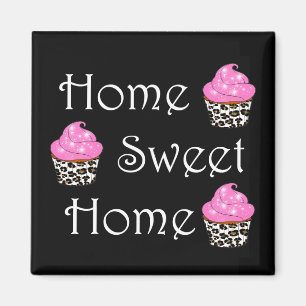 Imã Cupcake "Home Sweet Home"