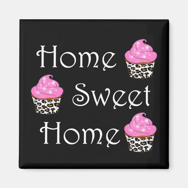 Imã Cupcake "Home Sweet Home" (Frente)