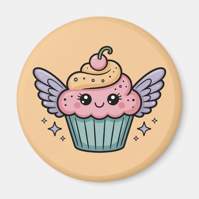 Imã Cupcake Kawaii (Frente)
