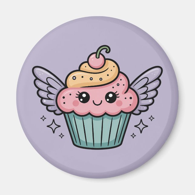 Imã Cupcake Kawaii (Frente)