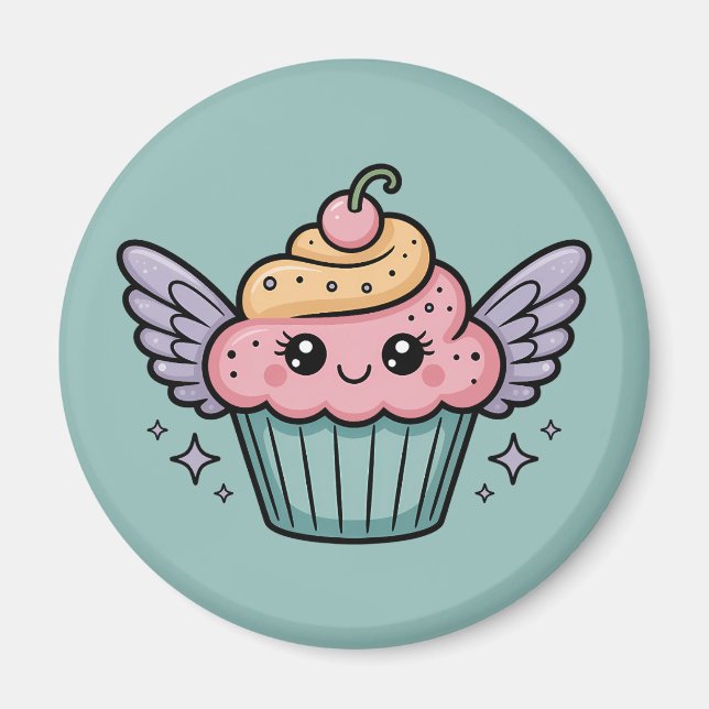 Imã Cupcake Kawaii (Frente)