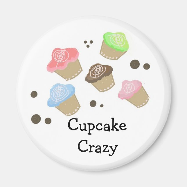 Imã Cupcake Louca (Frente)