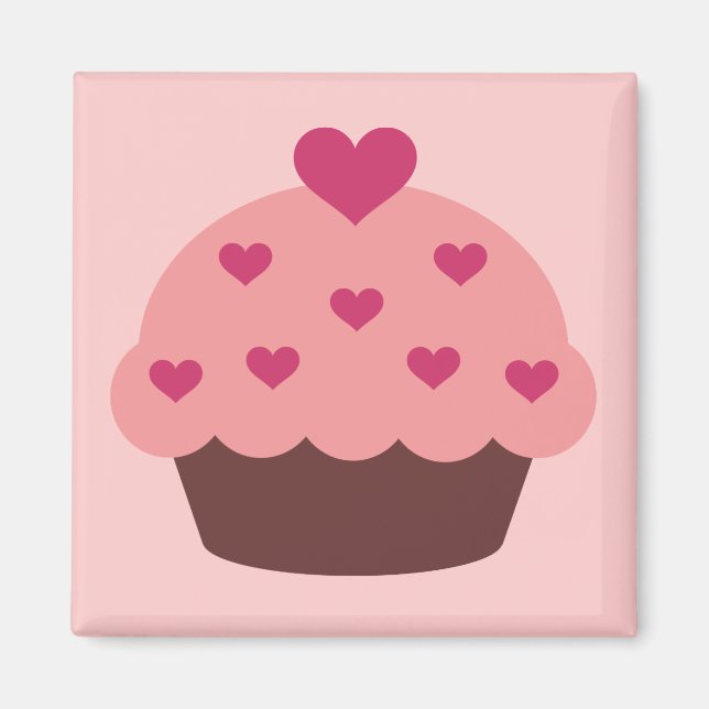 Imã Cupcake Love Magnet (Frente)