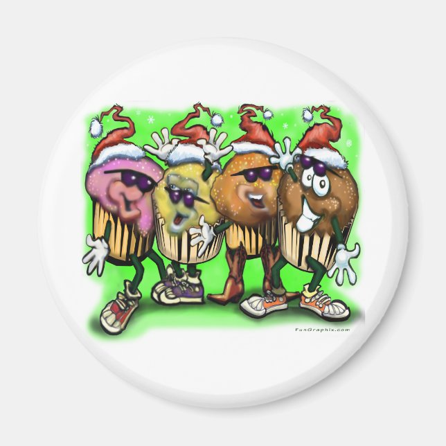 Imã Cupcake Natal (Frente)