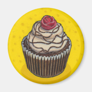 Imã Cupcake no amarelo