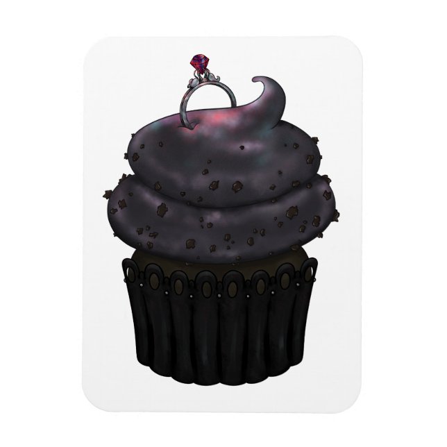 Ímã Cupcake Noivado doce (Vertical)