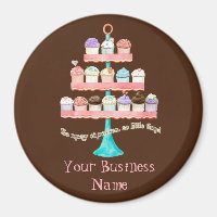 Cupcake Personalizado Doces Shoppe Business Magnet