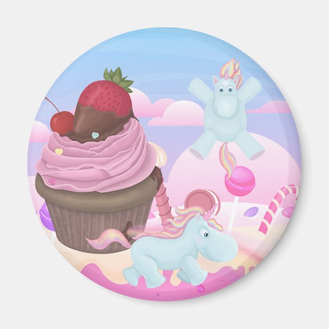Imã Cupcake Pooping Unicorns (Frente)
