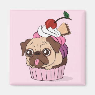 Imã Cupcake Pug