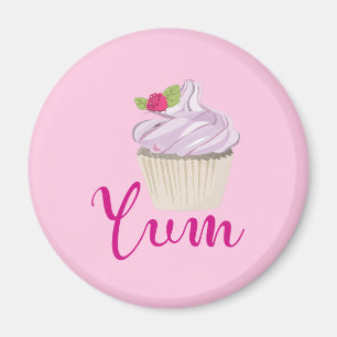 Imã Cupcake Rosa Sonho com Yum Framboesa!