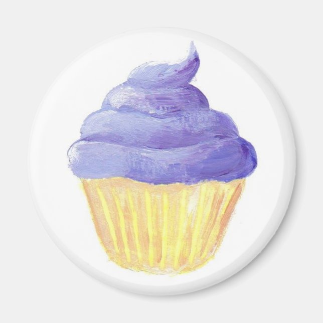Imã Cupcake Roxo (Frente)
