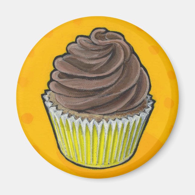 Imã cupcake zazzle 1 (Frente)
