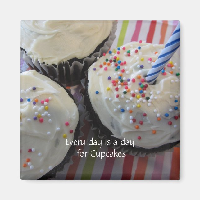 Imã Cupcakes com Dito Fofo (Frente)