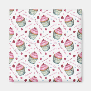 Imã Cupcakes de aquarela