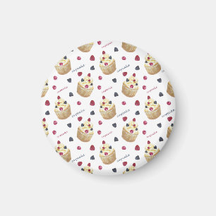 Imã Cupcakes de aquarela