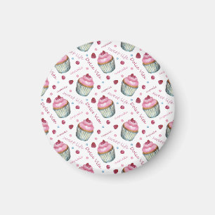 Imã Cupcakes de aquarela