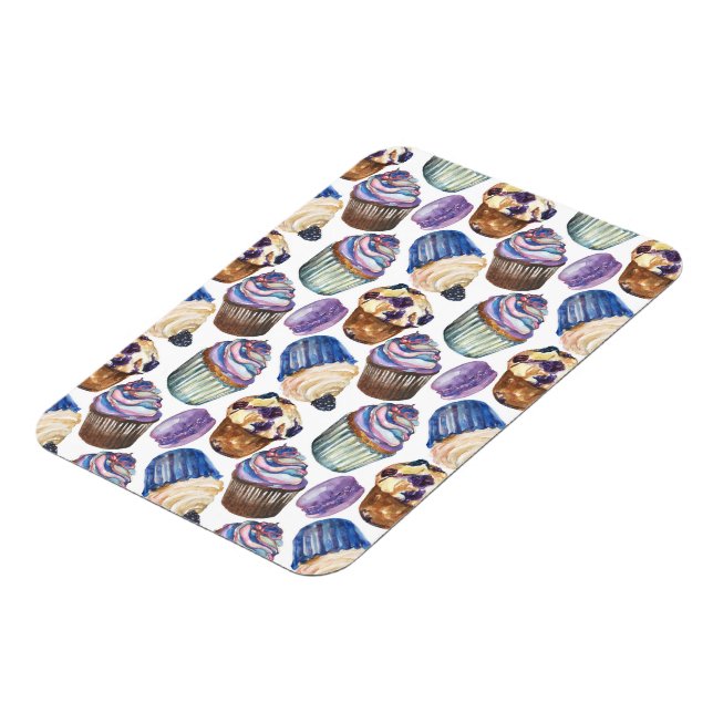 Ímã Cupcakes de aquarela (Left Side)