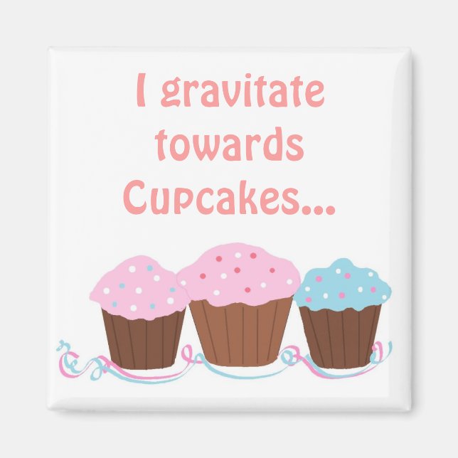 Imã Cupcakes Fofos Com Dito (Frente)
