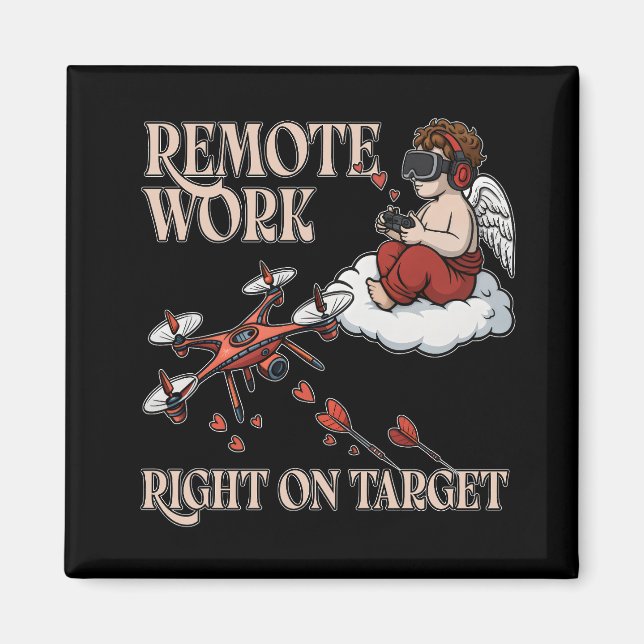 Imã Cupid Remote Work, Valentine’s Day (Frente)