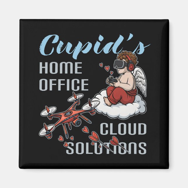 Imã Cupid’s Home Office, Drone Valentine’s Day (Frente)
